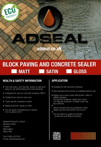 Block paving sealer gloss - block,