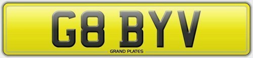 Number plate byv - plate, g8