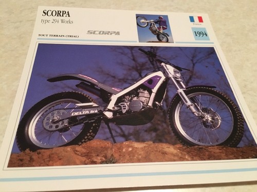 Card motorbike scorpa type - card, 294