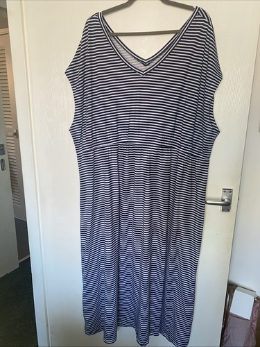 Navy and white striped - and,
