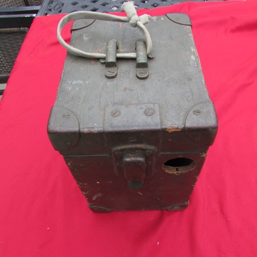 Ww2 wooden chest storage case - wooden,