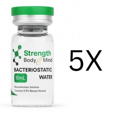 5 x 10ml - Bac Water - Bacteriostatic Water - Fast shipping UK supplier
