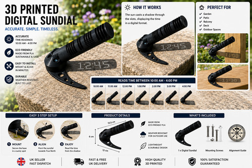 Digital sundial no - 3d,