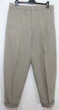 Men's 1950's Light Grey Pinstripe herringbone Peg Trousers Rockabilly RnR 50s