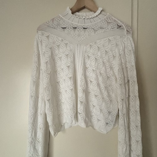 Zara lace knit blouse high - zara, blouse,