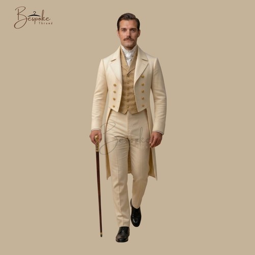 Ivory morning tailcoat - tailcoat, suit