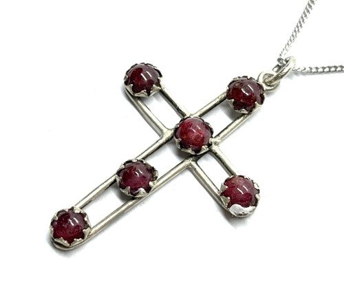 Vintage silver ruby minimalist - silver,