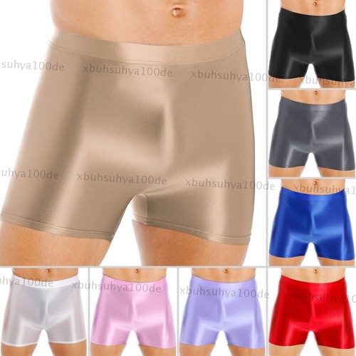 Men satin glossy underwear - glossy,