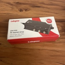 Labgear 2-Way TV Aerial Amplifier 4G - 5G Filtered Professional Signal Booster