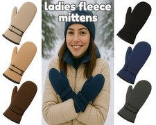 Ladies Womens Fleece Mittens