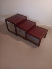 Retro Mid Century Teak Nest Of 3 Tables By Sunelm Of Sunderland Made In England 