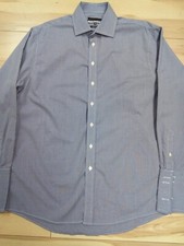 Men's Austin Reed Luxury Blue Shirt 16” collar with double cuffs Worn once,
