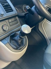 Gear Knob Upgrade VW T5 T5.1 & T6 Transporter Silver Brushed Aluminium, Ribbed