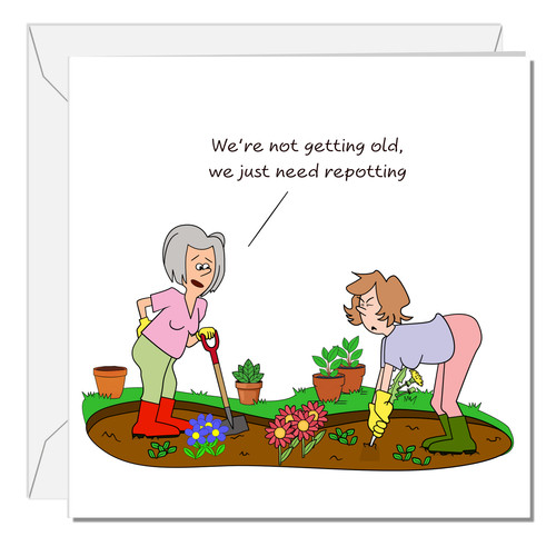 Funny gardening birthday - funny, card