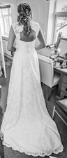 Ivory Wedding Dress - Nicola Anne - Size 12 - Lace - Detachable Straps