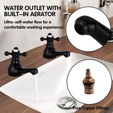 Basin Taps Pair Bathroom Sink