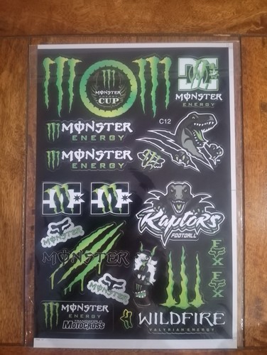 Monster energy sticker sheet - energy,