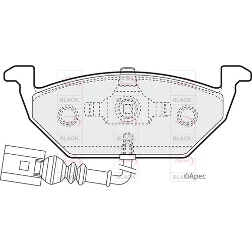 Brake pads set for golf - brake, mk5