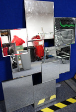 Dunelm multi-squared (8 squares) mirror max 63cm x 80cm no chips COLLECTION ONLY