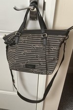Radley Elia Mews - Medium Black and White Striped Multi-way Handbag 