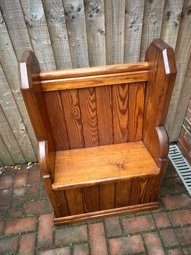 Solid oak pine pew - oak/pine, single
