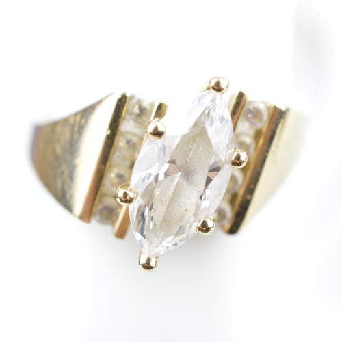 Vintage diamonique 14k - diamonique, yellow