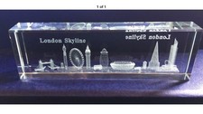 3D Laser Etched Crystal London