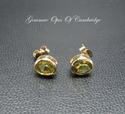 9ct gold earrings - 9ct, oval
