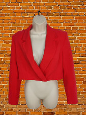 ZARA RED BLAZER SMALL WOMENS