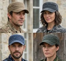 Waxed Canvas Military Cap Men