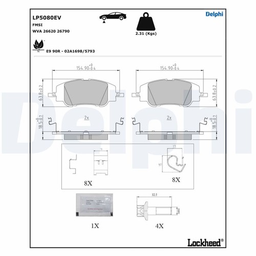 Brake pad set disc - set,,