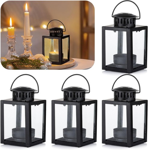 Pack small black lanterns - 4-pack,