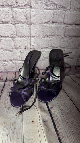 Prada purple satin strappy - purple,
