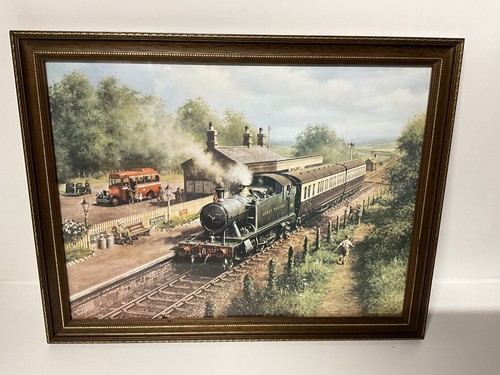 Vtg framed great western - framed,