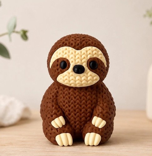 Sloth figurine knitted style - knitted,