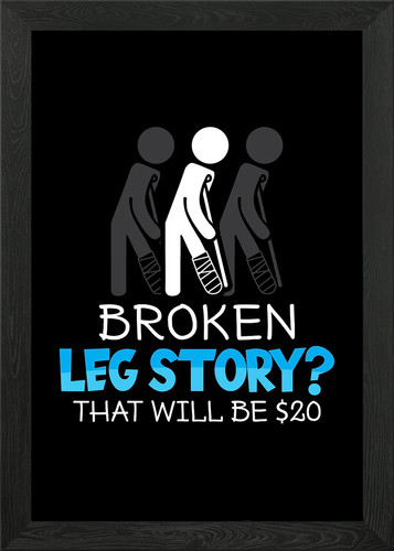 Broken leg framed - leg,