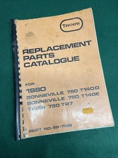 Triumph 750 T140 TR7 1980 Spare Parts Catalogue Guide Book Used