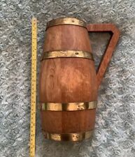 Wooden Barrel, coopered, with Metal staves;  Metal Liner - Bar Decor/Man Cave