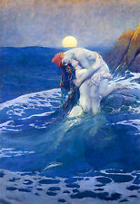 The Mermaid Howard Pyle  Poster Art  Print
