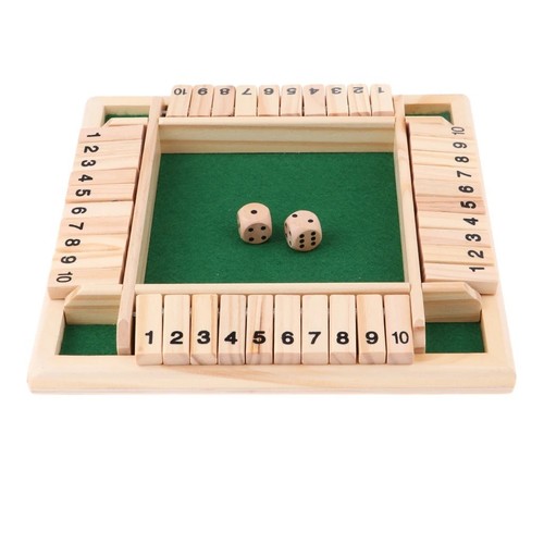 Players shut the box - players, wooden