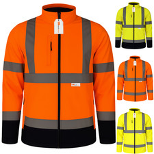 Hi Vis Softshell Jacket Mens