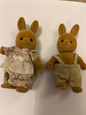 Sylvanian Families Rare Maple Town Rabbits Two **Vintage** Collectables