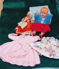 Vintage Hard Plastic Small Dolls Open/Close Eyes 1950s Collectable x 2 ITALY