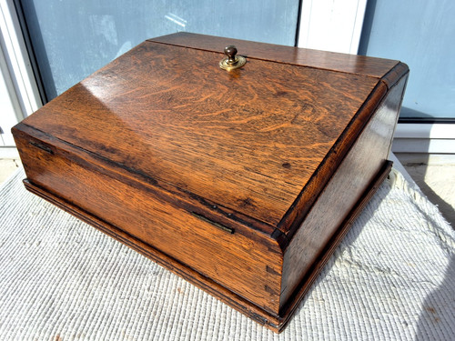 Antique oak desktop - oak, writing