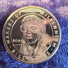Makers of the Millennium  Medal Coins Token Collection Bill Gates 2000 