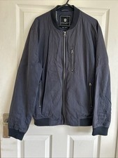 Steel & Jelly Men’s Blue Zip Bomber Jacket Small 