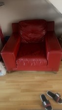 Chesterfield Sofa Single Seater Oxblood Red. Chair Bought From DFS But Good