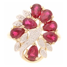 9Carat Yellow Gold Rubellite &