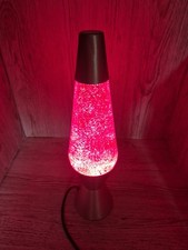 Glitter Liquid Lamp The Original Lava Retro Motion Lamp Copper 37cm 14.5 In Red