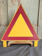Vintage Original Metal, Road safety warning Sign, Automobile, Collectable 